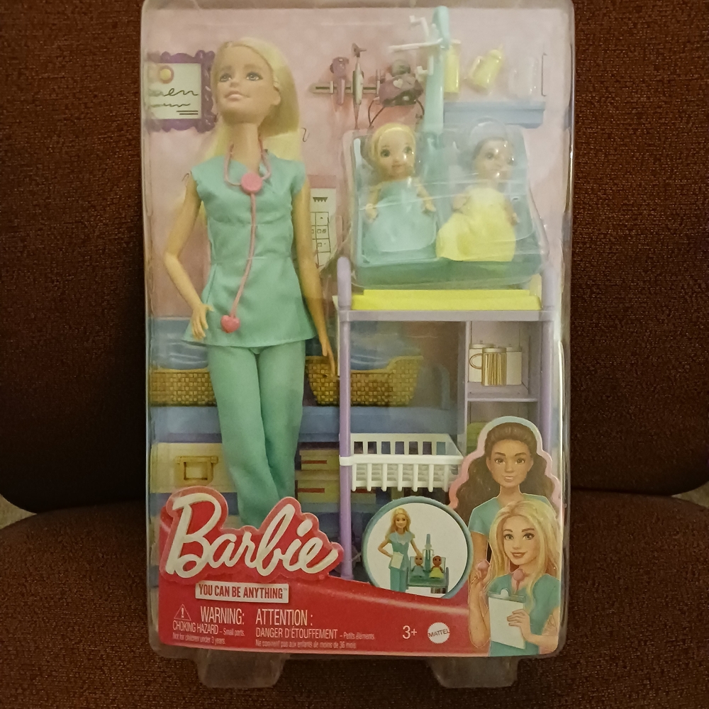 Barbie Pediatrician Doll with Teal Outfit